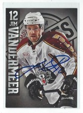 Jim Vandermeer Signed 2012/13 Chicago Wolves Team Issued Card #8