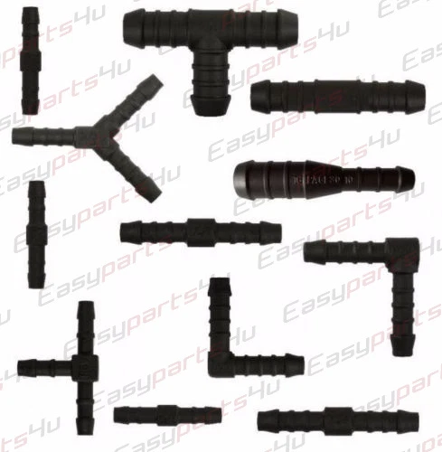 EASYPARTS4U Schlauchverbinder Gerade Reduzierverbinder T-Verbinder Y-Verbinder L-Verbinder