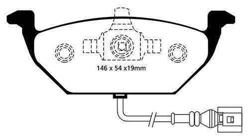 EBC GreenStuff Bremsbeläge vorne für Skoda Fabia Mk1 6Y 1.9TD 100 00-08 DP21329 - Bild 2 von 2