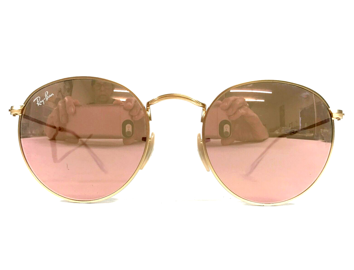 Ray-Ban Sunglasses RB3447 ROUND METAL 112/72 Matte Gold Frames