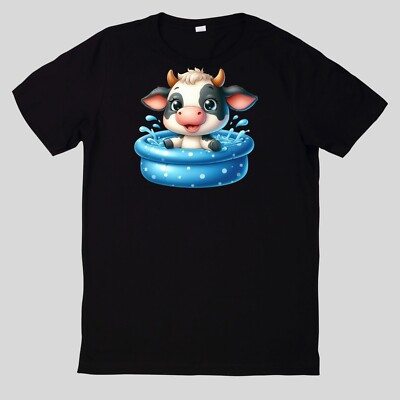 T-Shirt Lustige Kuh Poolparty