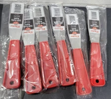 LOT OF 6 Red Devil Professional Series 4701 Stiff Putty Knife; 1 1/4" Blade