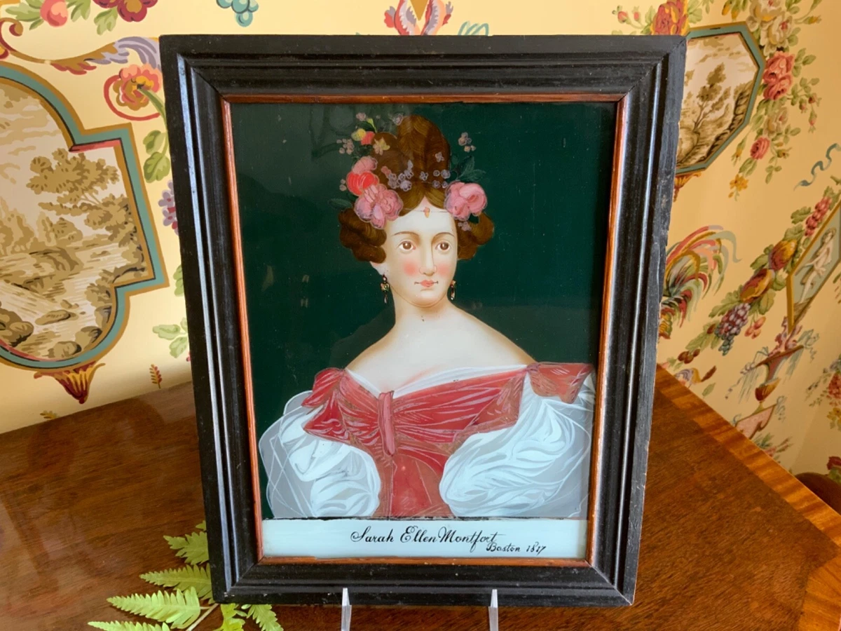 Antique Polish Reversed Glass Painting With Antique Reverse 42 Off