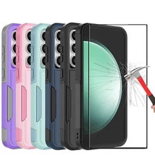 For Samsung Galaxy S23 FE 5G Cell Phone Case Cover with Glass Screen Protector