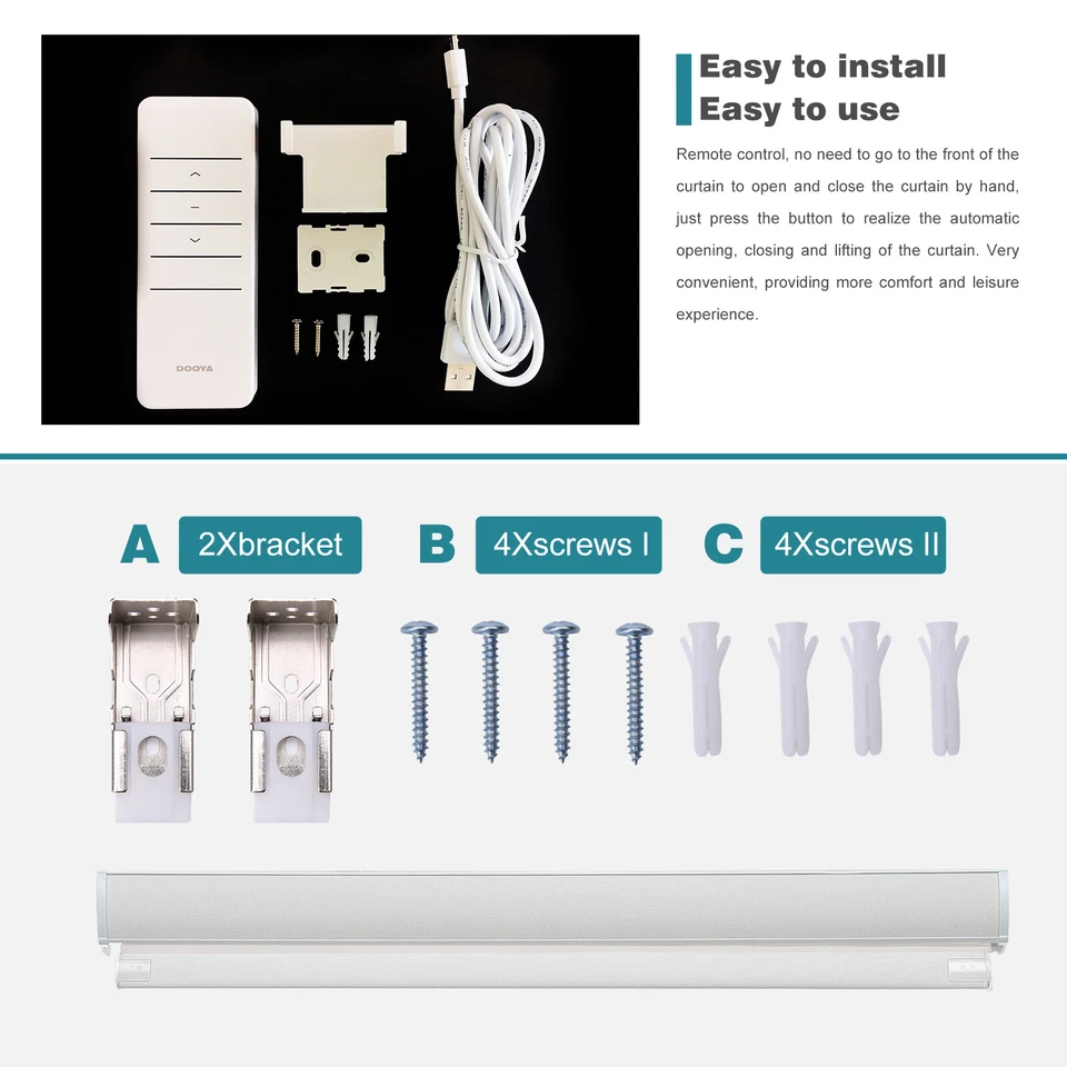 Persiana de janela elétrica corte personalizado motorizada 100% blackout impermeável - Imagem 4 de 4