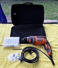 RIDGID CORDED DRILL MODEL NO. R7001 AND RYOBI TOOL KIT AS PICTURED