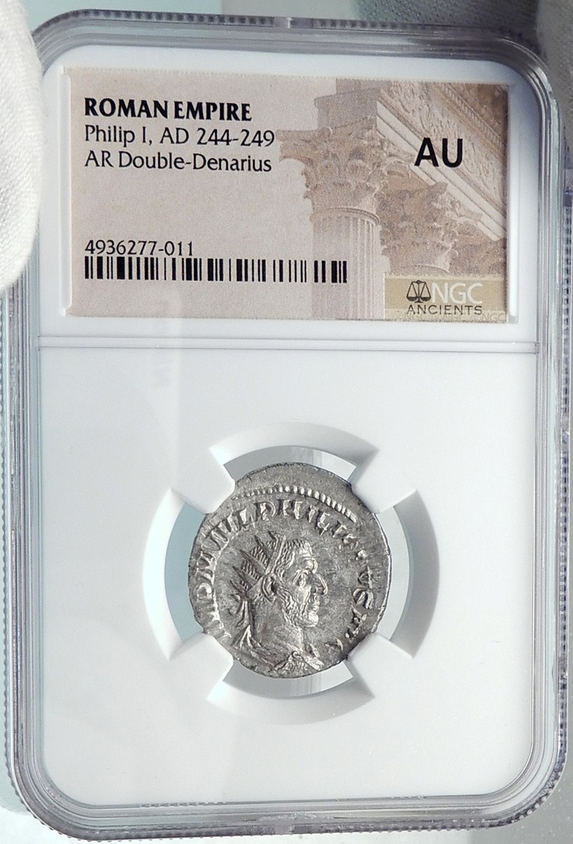 PHILIP I the ARAB Authentic Ancient 244AD Rome Roman Coin w ANNONA