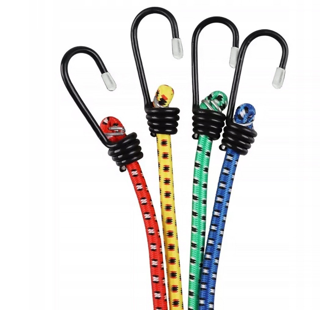 Confezione da 2 corde elastiche di fissaggio con ganci per bagagli, caschi, corde elastiche nere (60 cm 90 cm, 2 pezzi) | Leroy Merlin