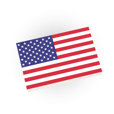 United States Country Flag - USA - Custom Printed 2x3 Tile -  Minifig Brick City