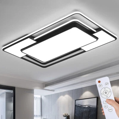 90W/150W LED Deckenleuchte Deckenlampe voll dimmbar mit Fernbedienung Schwarz - Bild 1 von 4