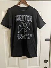Led Zeppelin Mens Medium US Your 1977 Black T Shirt NWOT... OFFICIAL MERCHANDISE