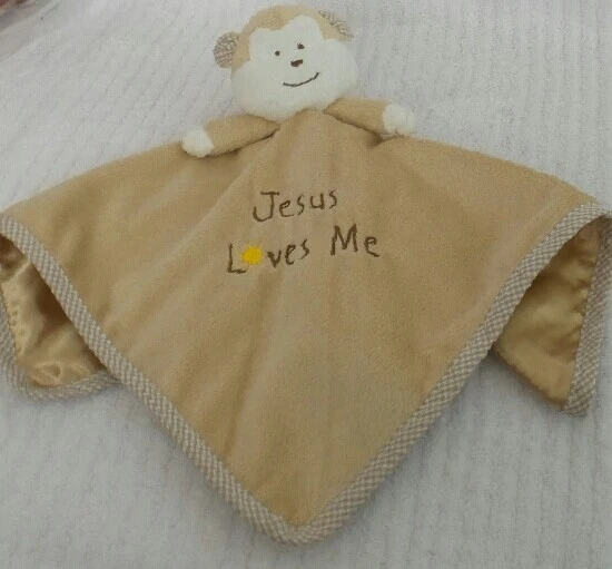 AMO Su Gema JESÚS ME AMA Mono Bebé Manta SEGURIDAD + CABEZA DE SONAJERO Foto 3 de 4