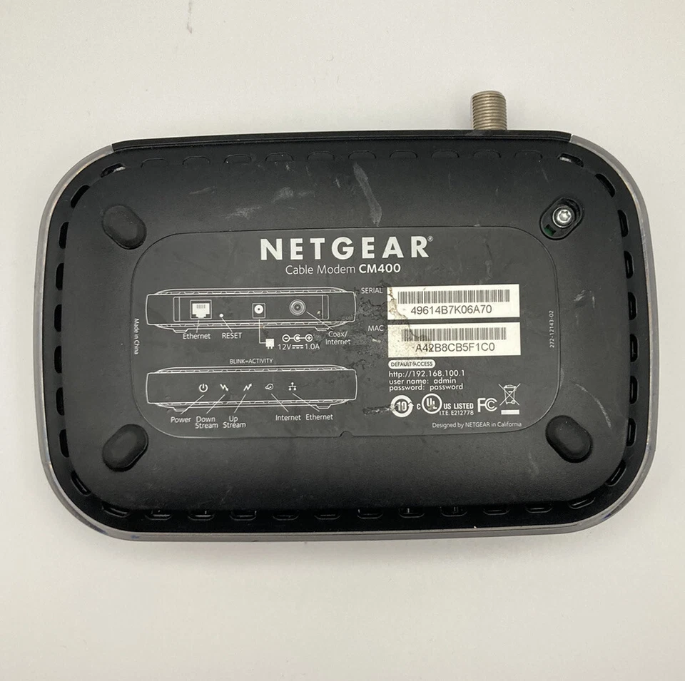 Netgear CM400 High Speed Cable Modem DOCSIS 3.0 340 Mbps USED,not cable included - Image 2 of 4
