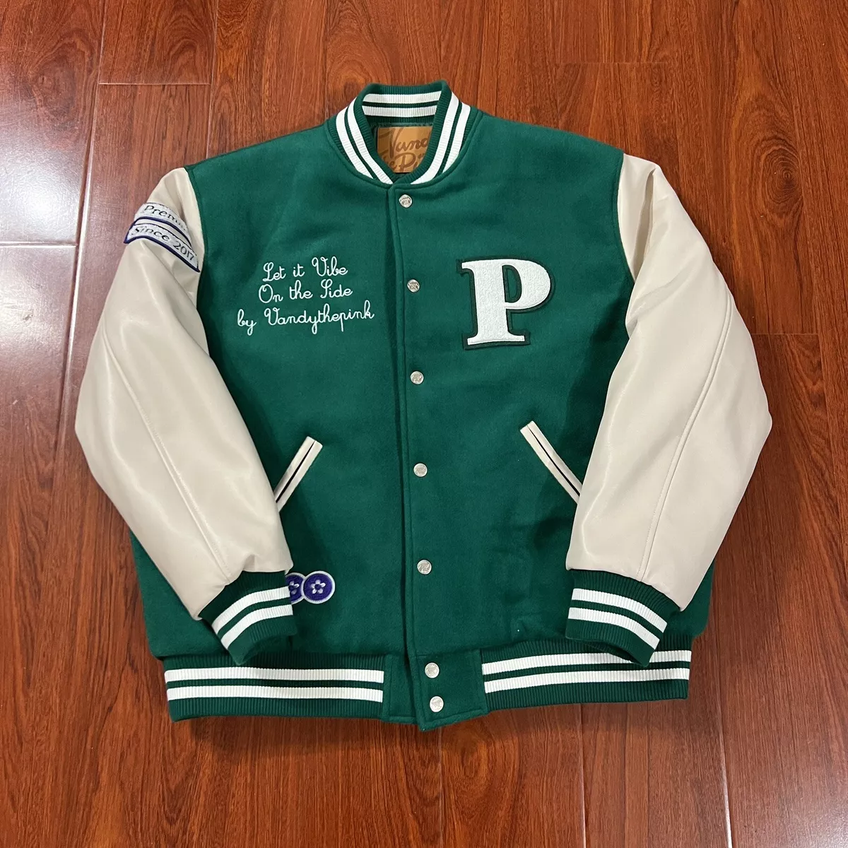 Vandy The Pink x Parsley Varsity Jacket Green Size L Newt Milktpapi