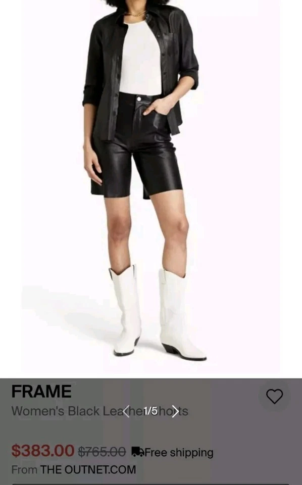 Bermudas de cuero con marco