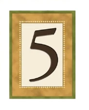 Grasslands Road Estate Pineapple Build Your Address Plaque Number 5  3"x4"