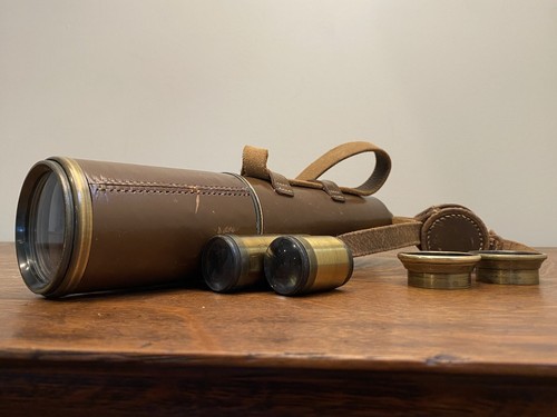 Antico telescopio in ottone a quattro disegni 15X 30X Tele Sig Parker Hale bambola ECC - Foto 19 di 22