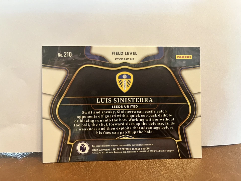 2022-23 Select EPL LUIS SINISTERRA #210 FIELD Level PINK ICE PRIZM RC SSP Leeds - Image 3 of 3