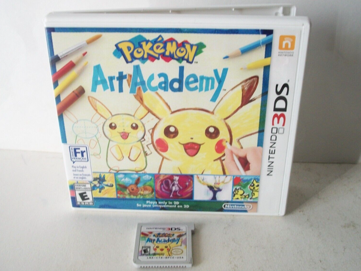 Pokemon Art Academy Nintendo 3DS Game Case Pikachu Drawing Art Lessons  Artist