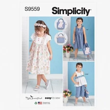 Rainbow Stitch Kids' Sewing Kit: Top, Pants, Purse, Headband & Dress Patterns (S