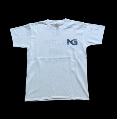 NOGLITTER T-Shirt Handmade Spray Streetwear Größe L, unique Design, schwarz weiß