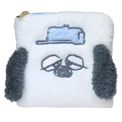 Snoopy Olaf Fuzzy Cosmetic Pouch PEANUTS Zipper Case T's Factory New Japan New