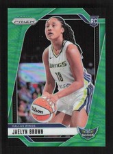 Jaelyn Brown 2024 Panini Prizm WNBA Green Prizms Rookie #31