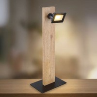 Tischlampe Tischleuchte Holzlampe Schlafzimmerleuchte Verstellbar Led H 45 Cm