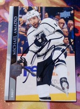 Michael Amadio Signed Los Angeles Kings Upper Deck Hockey Card