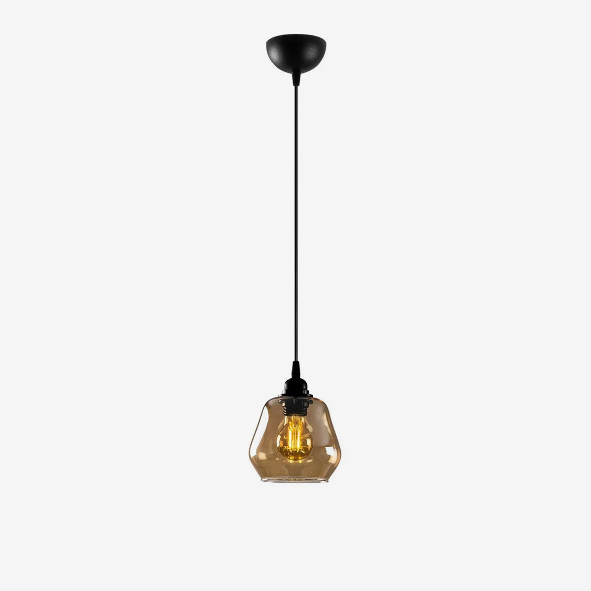 Suspension en métal et verre Gold 15 plafonnier doré design 15cm