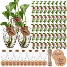 48 PCS Big 10oz Plastic Plant Propagation Stations Hole Lid Planter Vase