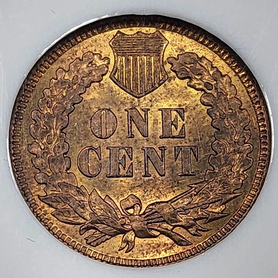 1906 NGC MS64RB CAC Repunched Date (So-Called 6 Over 5) 🔴 RPD-50 ✅ Indian Cent - Image 4 of 4
