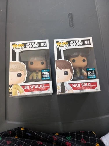 Funko Pop! Star Wars - Luke Skywalker and Han Solo (Ceremony Outfit) #90 #91