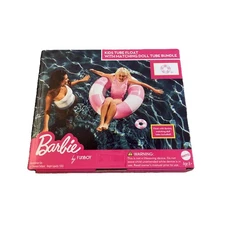 Barbie Tube Float w/ Matching Doll Float, Age 8+ (34”) Pink/White - NEW!