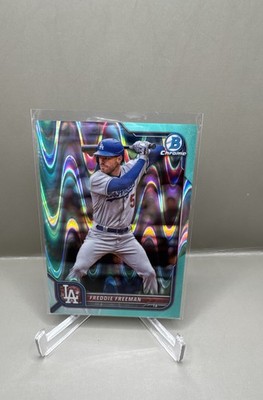 2022 Bowman Chrome - Freddie Freeman #100 Aqua Raywave Refractor /199