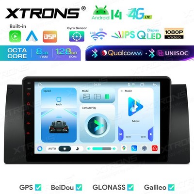 9'' Für BMW X5 E53 Autoradio 8-Kern Android 14 128GB DSP GPS Navi LTE 4G CarPlay