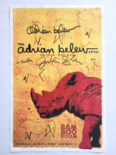 ADRIAN BELEW TRIO POSTER - 17x11 - ADRIAN BELEW - JULIE & ERIC SLICK - SIGNED