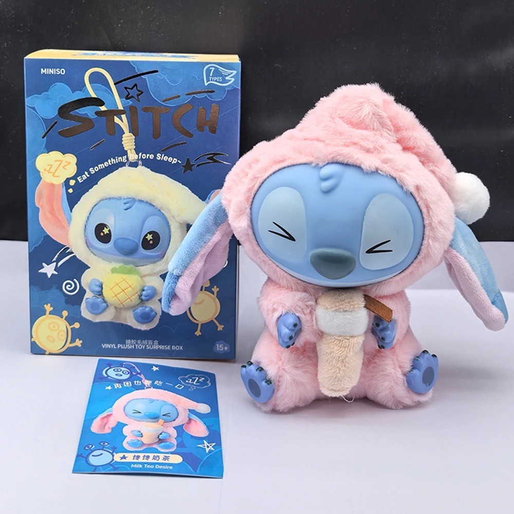 Miniso Stitch Eat Something Before Sleep Series Vinyl Figure