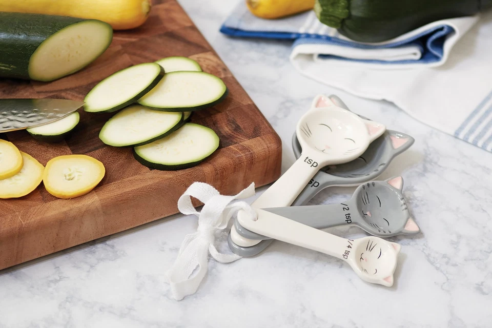 Juego de cuchara medidora de cerámica Fox Run lindo gato gatitos pequeños, 6 x 3 x 2,25 Foto 4 de 4