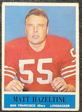 1964 PHILADELPHIA MATT HAZELTINE (SAN FRANCISCO 49ERS) #160 VG