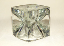 Vintage Kerzenhalter Glas Schale Sklo Union Rudolf Jurnikl Czech art glass