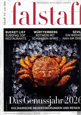 Falstaff Feb/März 26 VERLAGSNEU eingeschweisst  Top-Restaurants Europa, Sevilla