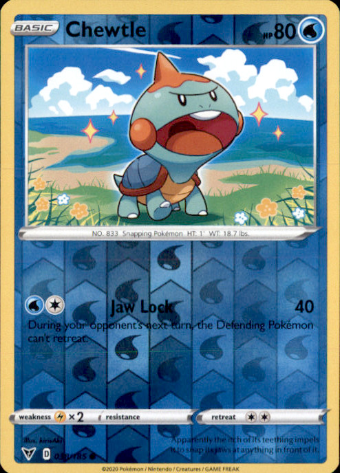 Chewtle Reverse Holo Common SWSH04: Vivid Voltage 038/185 NM kirisAki 2020