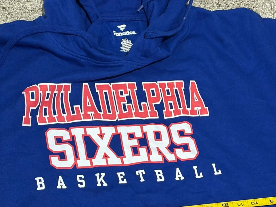 BIG 6XL 六人运动衫连帽狂热蓝色连帽衫费城 NBA 球迷装备 — 第 2/4 张图片