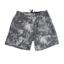 Rhone Mako 7" Shorts Men  s L Unlined Asphalt Marble Print Stretch Zip Pocket