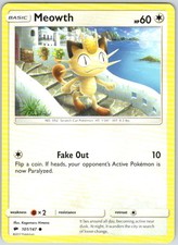 Meowth 101/147 Common Burning Shadows Pokemon NM
