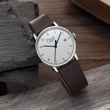 Bauhaus Herrenuhr Platum, Modell Linos weiss,...