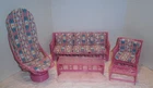 Vintage 1985 Barbie Clone Pink Plastic Multi Toy Furniture 5 Pieces