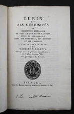 1817 PROSPECTUS ADVERTISEMENT for MODESTE PAROLETTI TURIN et ses CURIOSITES RARE