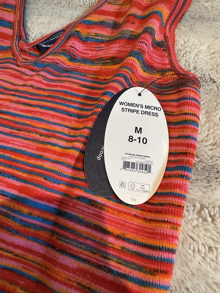 その他 san Scoop Women's Micro Stripe Dress - Sz Medium | eBay